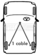 Brake Cable RR - FKB1147 First Line RR Brake Cable